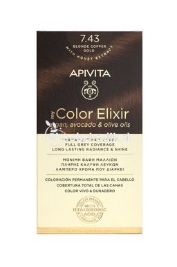 APIVITA Nature´s hair color 7.43 Blond medená zlatá