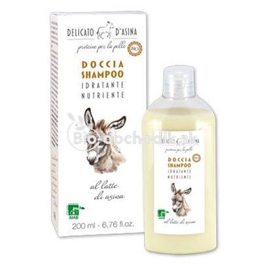 BIO sprchový šampón gél s oslím mliekom 200ml DELICATO D'ASINA