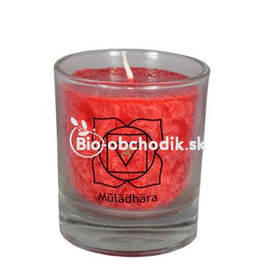 Čakrová sviečka červená mini