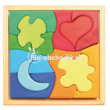 Drevené detské puzzle "Symboly" Grimm´s