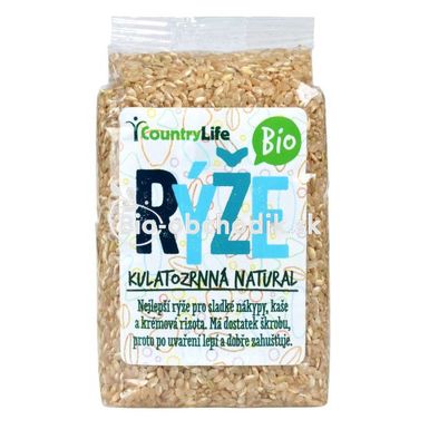 Guľatozrnná ryža natural Bio 500g Country life
