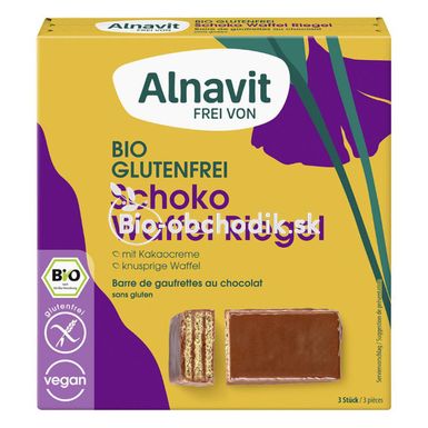 Kakaovo-orieškové oblátky polievané čokoládou 3*25g Alnavit​​​​​​​