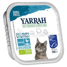 Krmivo pre mačky „Rybie mäso" so spirulinou 100g Yarrah