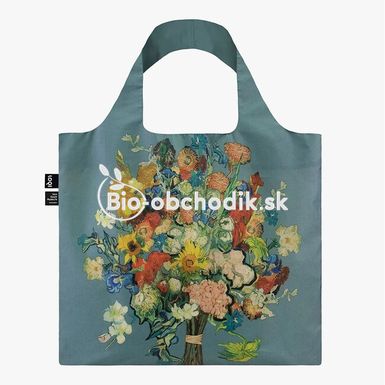 Nákupná taška LOQI Museum Flower Pattern Blue