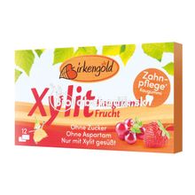 Ovocné Xylitové žuvačky s príchuťou jahody a brusnice 12ks