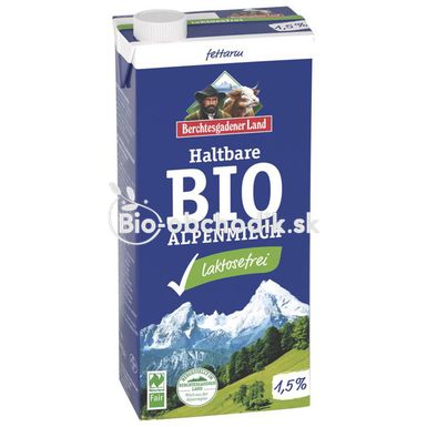 Bio Polotučné Bezlaktózové Mlieko 1,5% 1L UHT