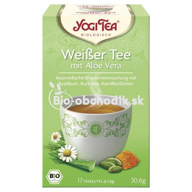 Yogi tea Biely čaj s Aloe vera - porcovaný čaj 30,6g
